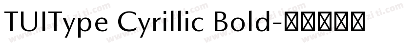 TUIType Cyrillic Bold字体转换